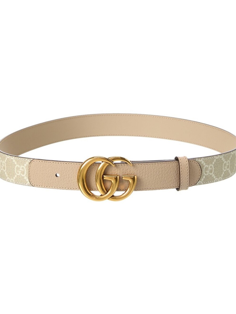 GG Marmont Thin GG Supreme Canvas & Leather Belt